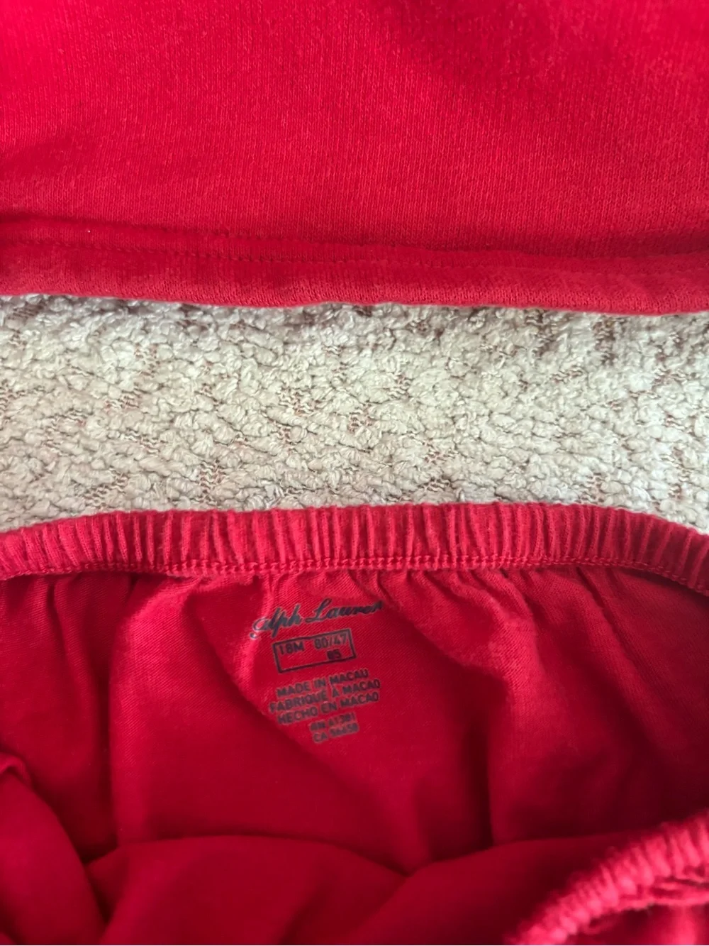 Ralph Lauren Red Infant Dress & Bloomers Set